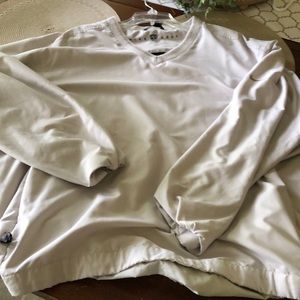 Cream Nike Golf v-neck over shirt/windbreaker 2xl